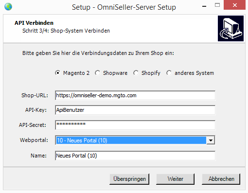 Datei:OmniSeller Setup Verbindung API User.png