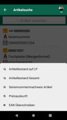 Artikelkontext Artikel mit Seriennummern und vorhandener EAN (Überschreiben)