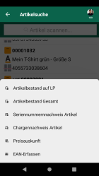 Artikelkontext Artikel mit Seriennummern und Chargen ohne EAN (Erfassen)